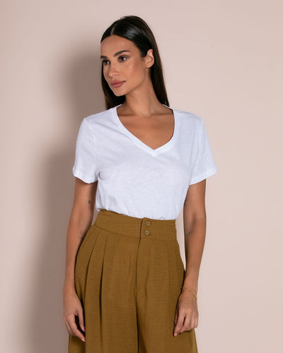 Never Needy Cotton Top | White