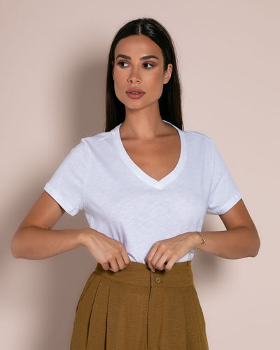 Never Needy Cotton Top | White