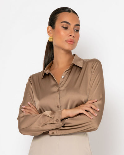 Never Needy Satin Shirt | Pouro