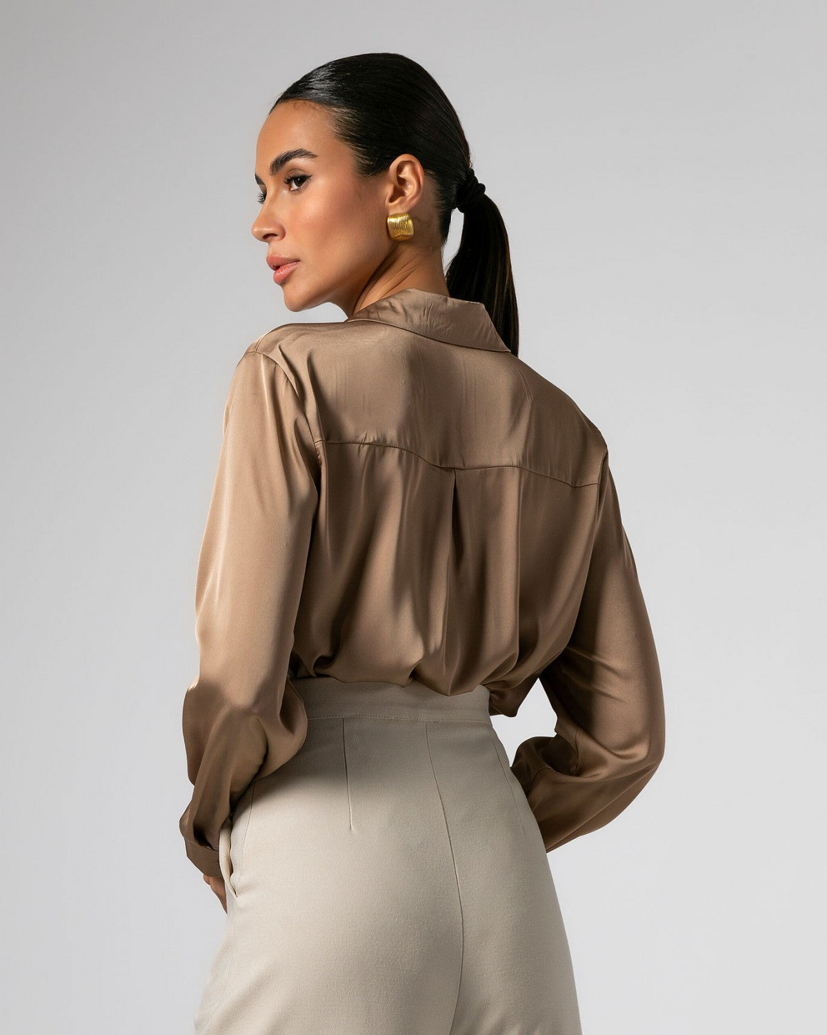 Never Needy Satin Shirt | Pouro