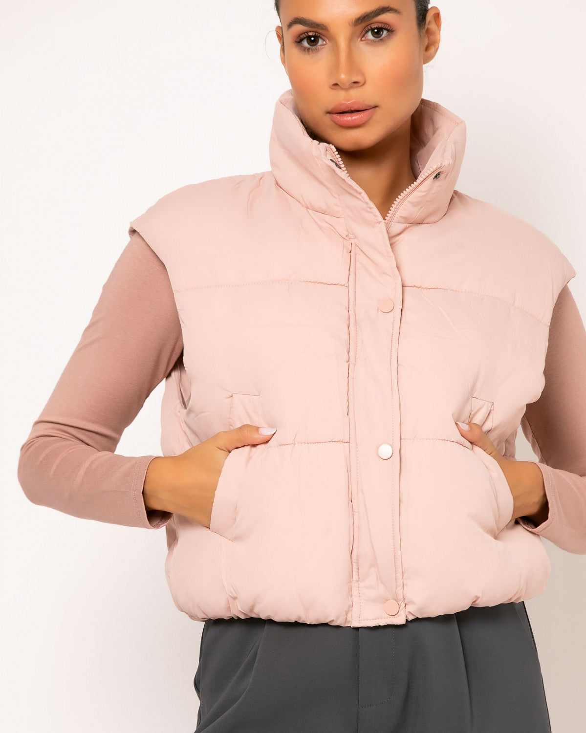Never Needy Bomber Gilet | Salmon