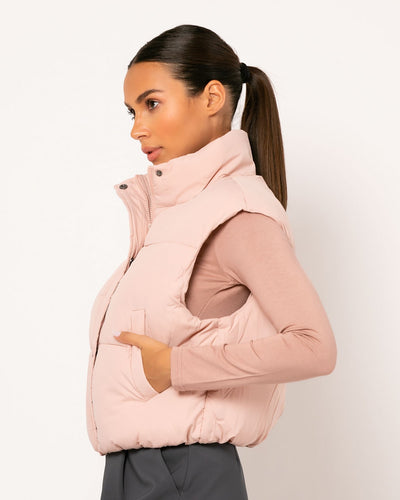 Never Needy Bomber Gilet | Salmon