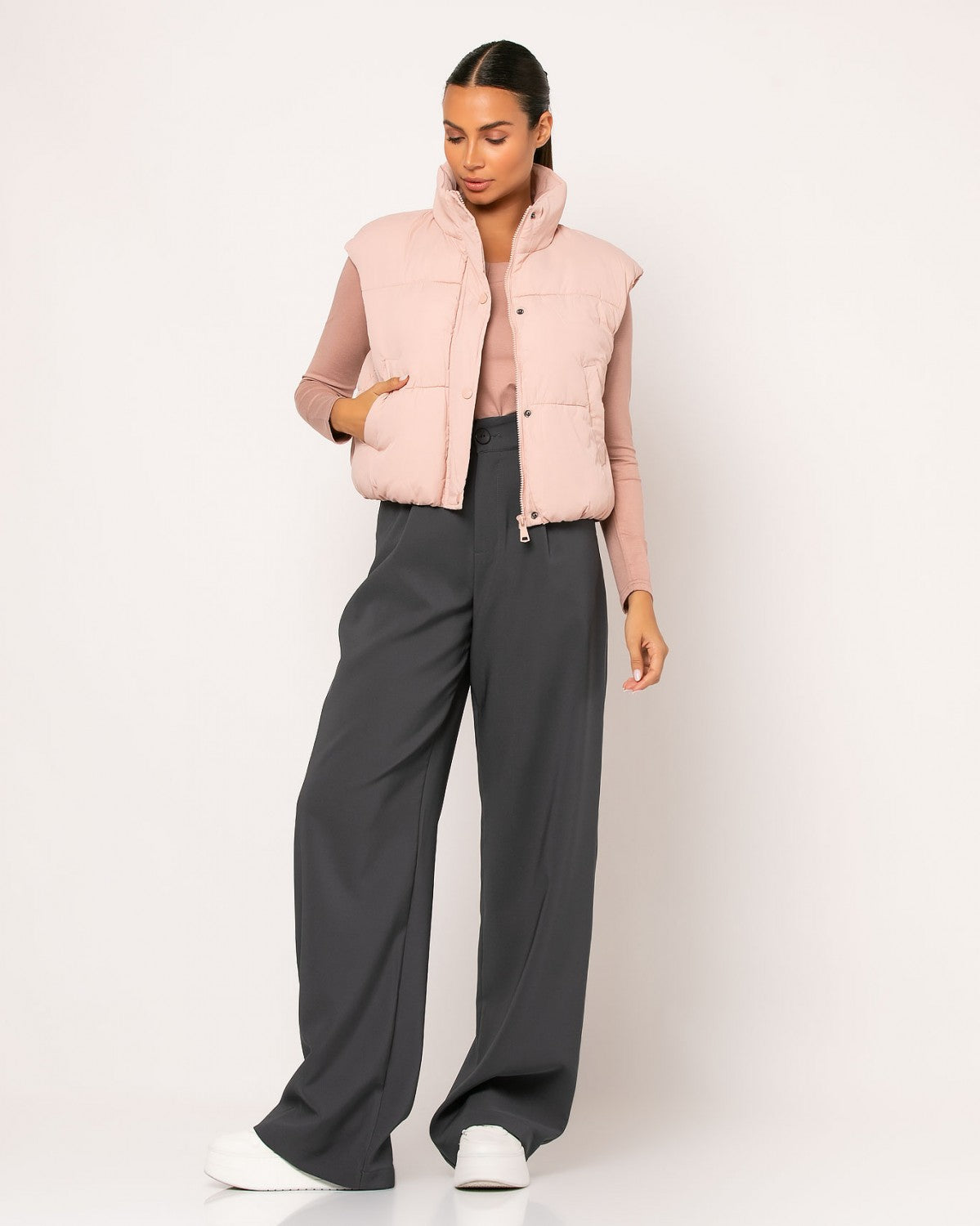Never Needy Bomber Gilet | Salmon