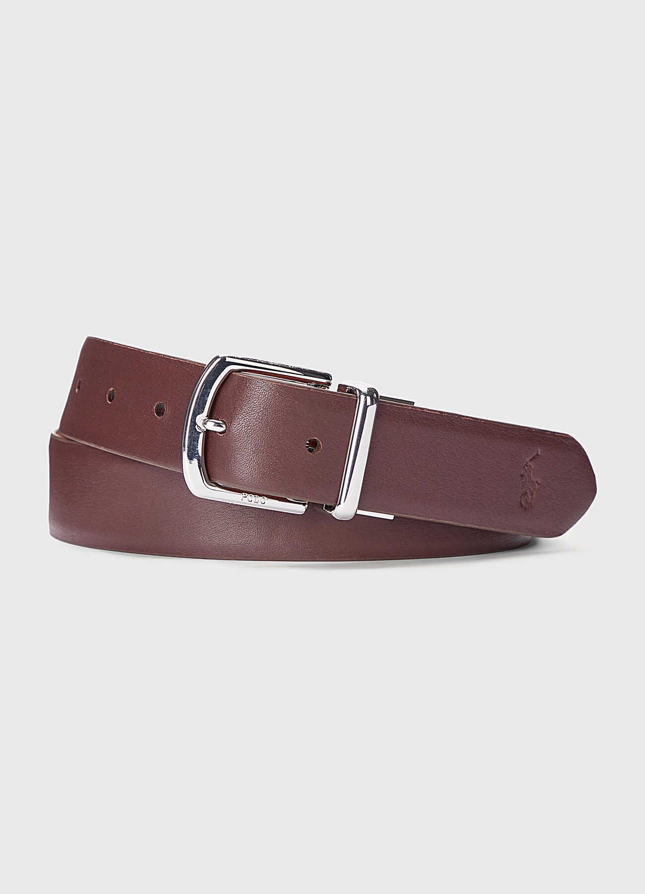 Ralph Lauren Reversible Pebble Leather Belt | Tan/Brown