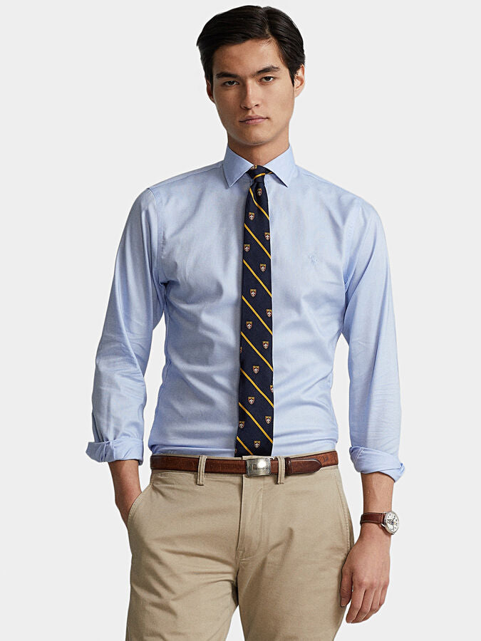 Ralph Lauren Slim Fit Dobby Shirt | Light Blue