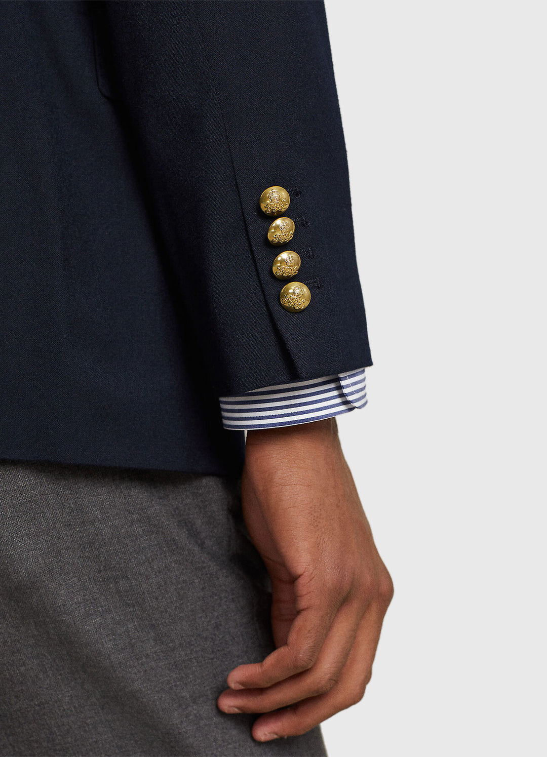 Ralph Lauren Single Breasted  Wool Gabardine Jacket | Navy