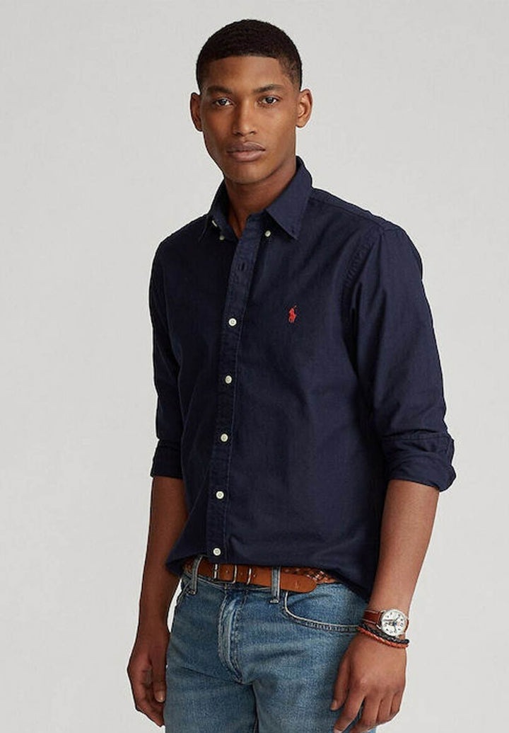 Ralph lauren navy oxford shirt hotsell