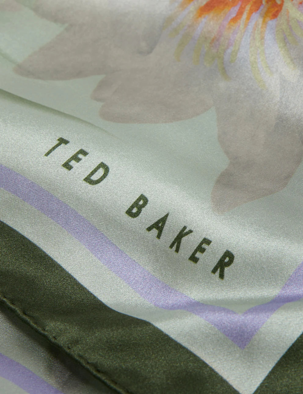 Ted Baker Jainne Waterlily Print Silk Square Scarf | Green