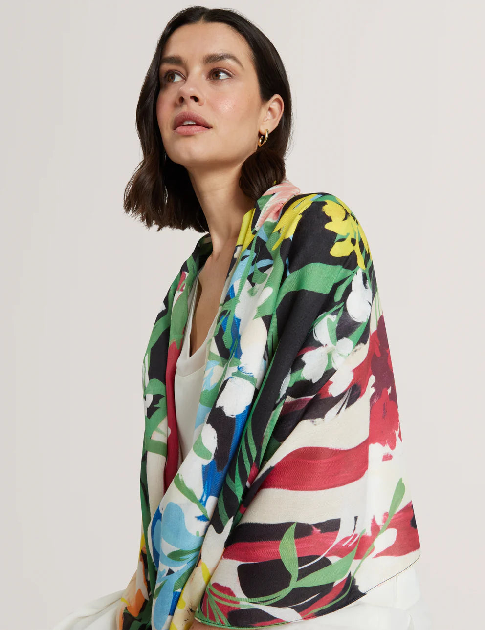 Ted Baker Sandyys Bouquet Print Woven Scarf | Multicolor