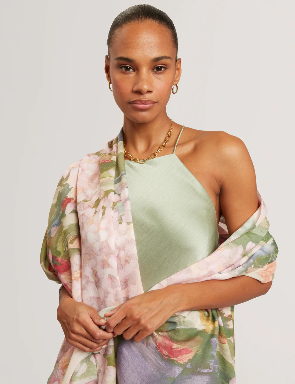 Ted Baker Orlaae Floral Print Woven Scarf | Pink