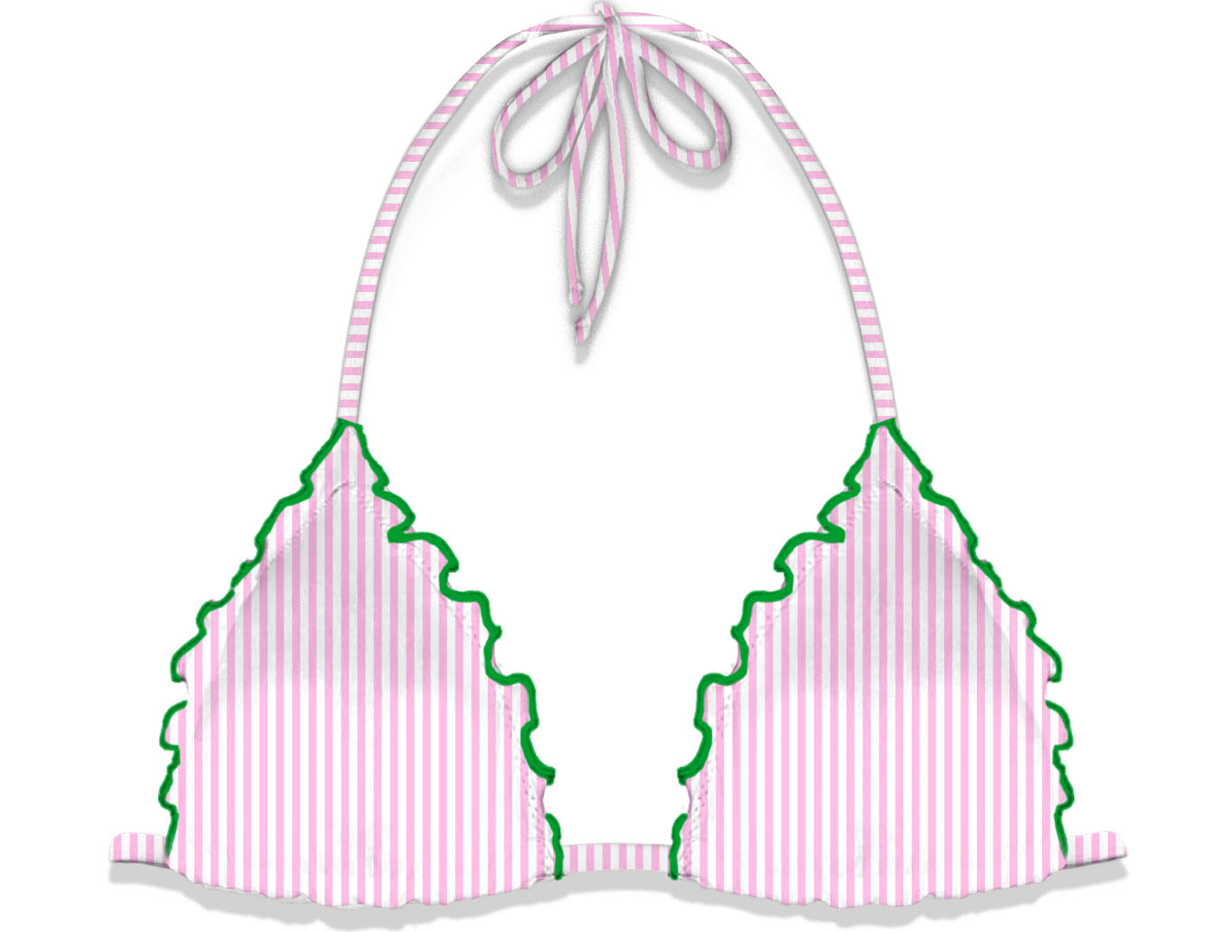 MC2 Saint Barth Women's Triangle Bikini and Bottom | Stripes 21