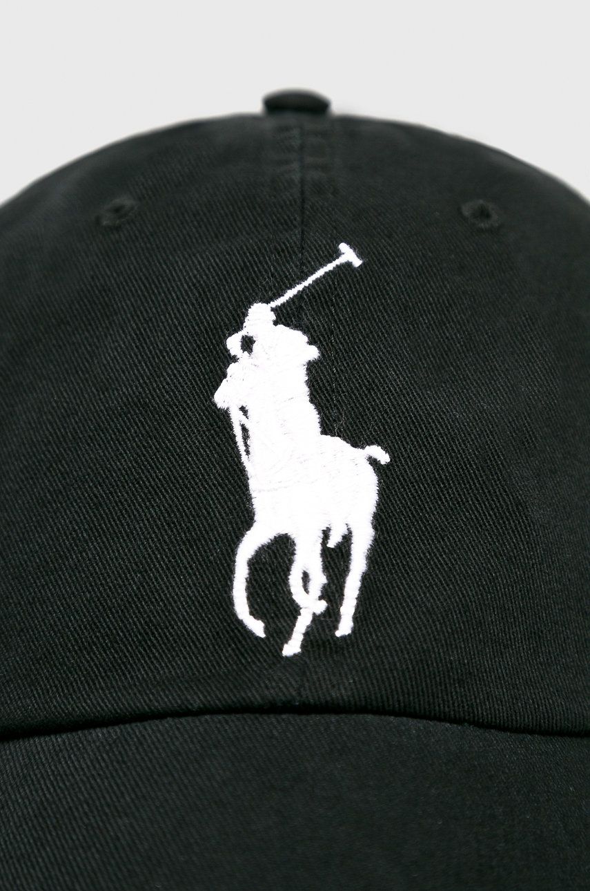 Ralph Lauren Hat with Embroidered Big Pony | Black