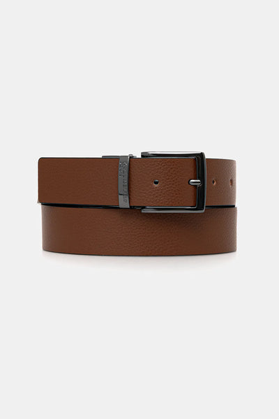 Karl Lagerfeld Reversible Leather Belt | Black/Tan