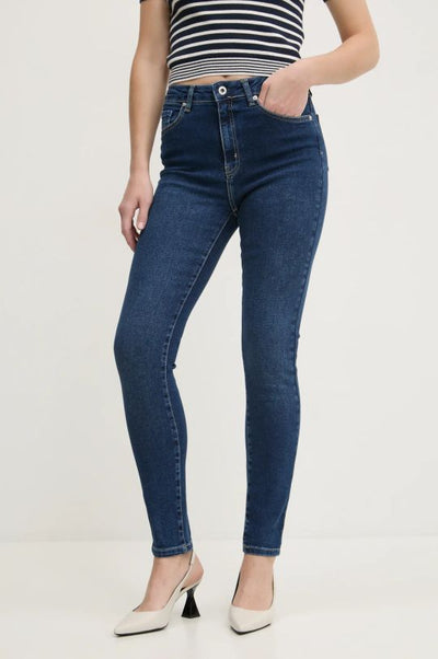 Karl Lagerfeld Women's Skinny Jeans | Washed Dark Blue