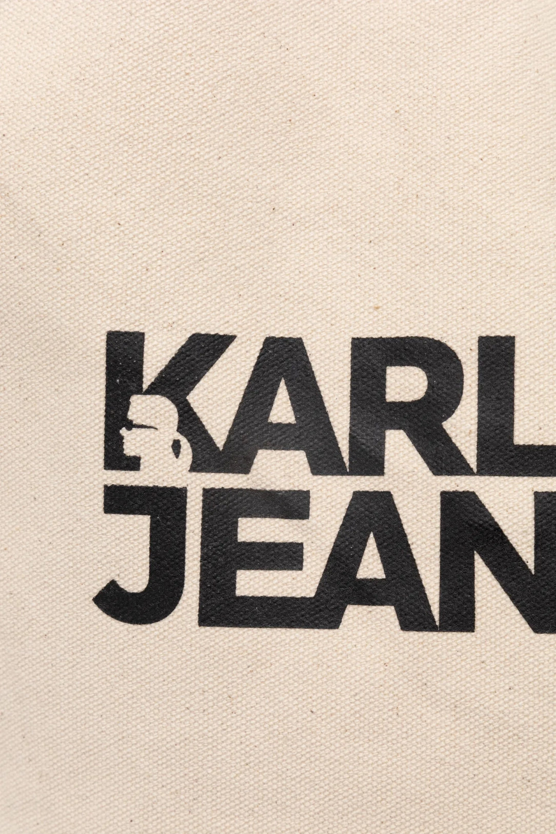 Karl Lagerfeld Logo Shopper Canvas Bag | Natural