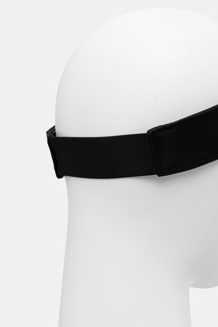 Karl Lagerfeld Nylon Logo Tape Visor | Black
