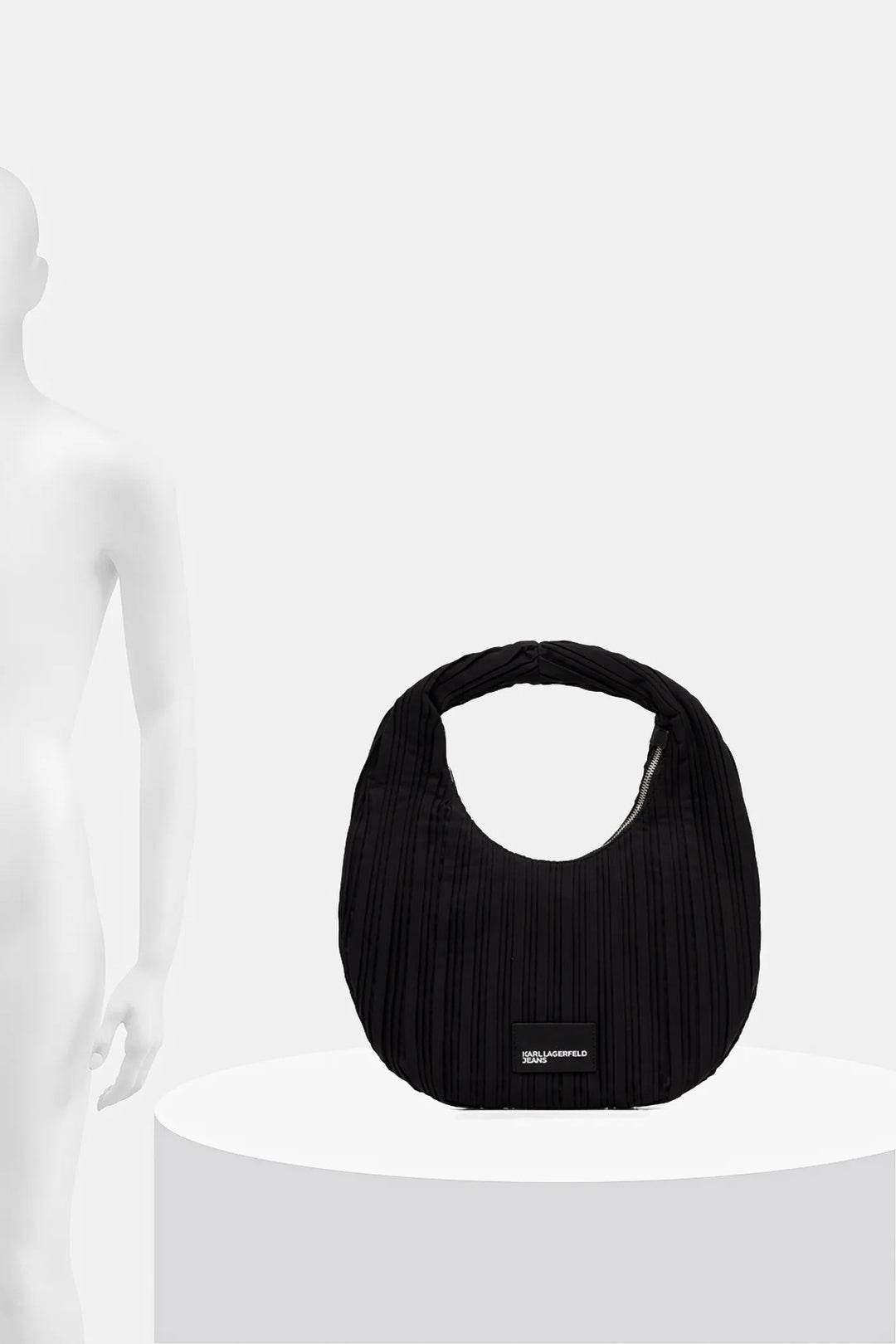 Karl Lagerfeld Small Hobo Pleated Bag | Black