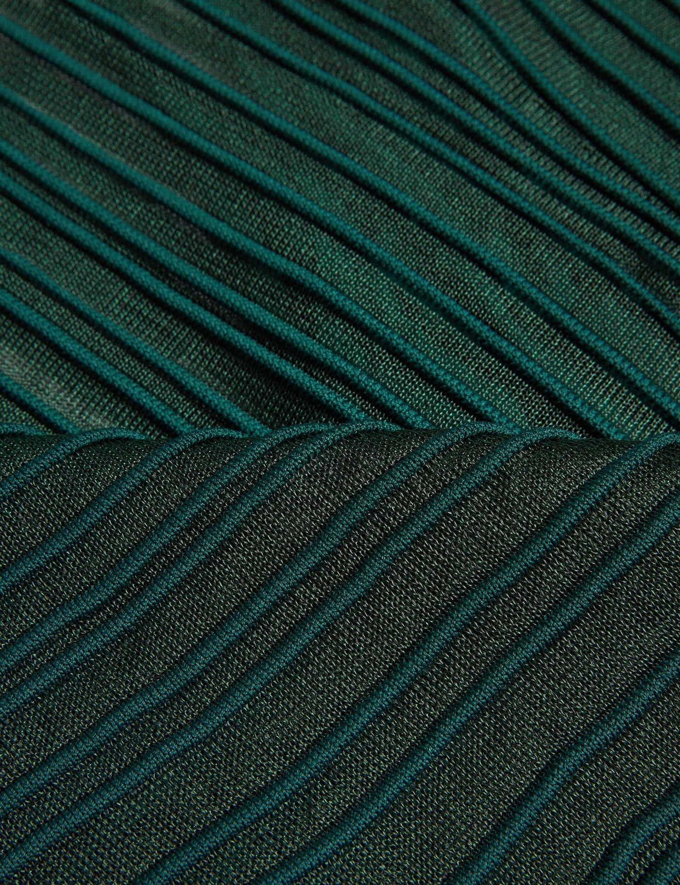 Ted Baker Nellay Sheer Textured Stripe Barrel Sleeve Jumper | Dark Green