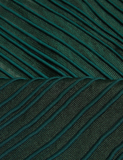 Ted Baker Nellay Sheer Textured Stripe Barrel Sleeve Jumper | Dark Green