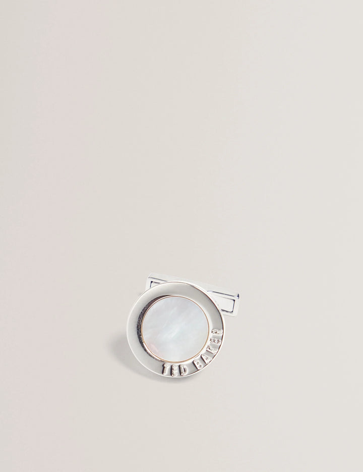 Ted Baker Cooper Round Epoxy Cufflinks | Silver