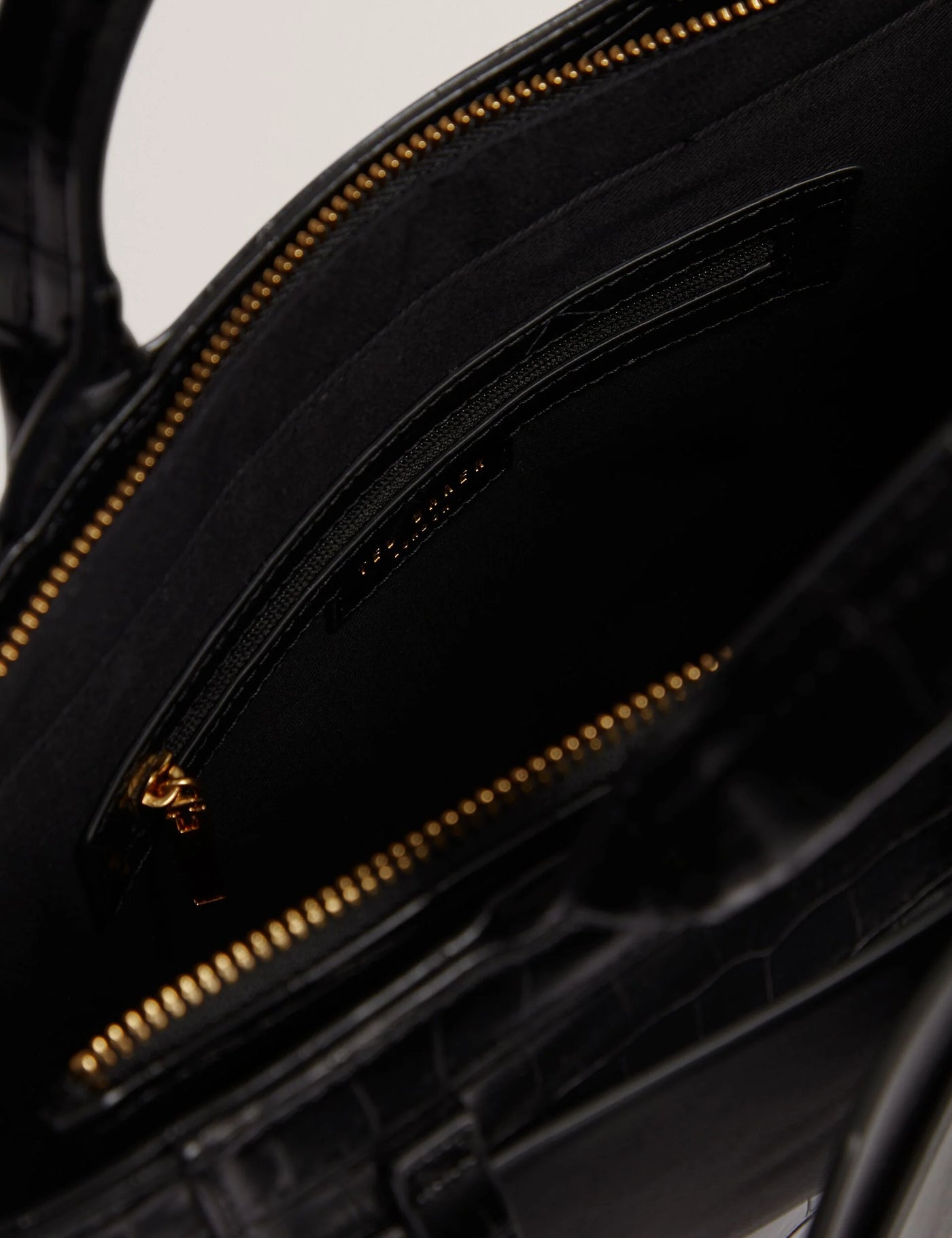 Ted Baker Jjosia Croc Bow Detail Crossbody Tote Bag | Black