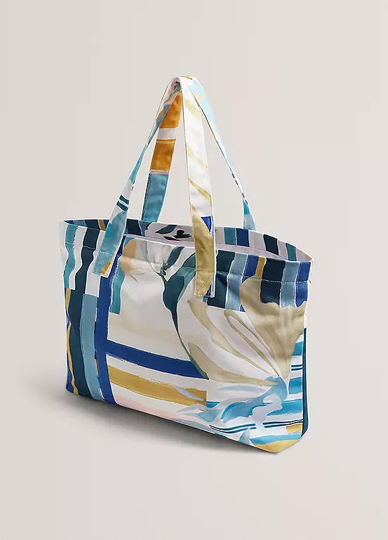 Ted Baker Shelyss Printed Shopper And Flip-Flops Set | Multi/Green