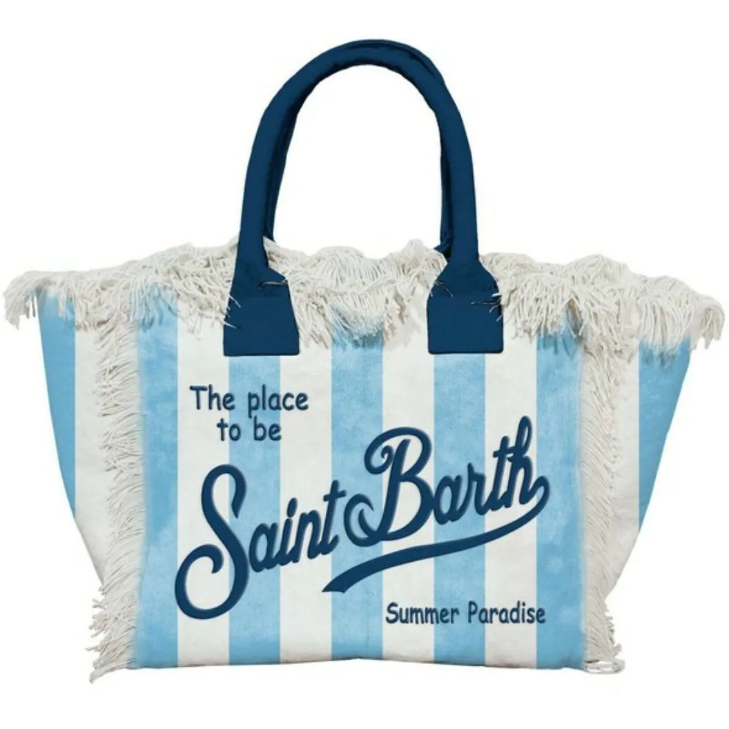 MC2 Saint Barth Vanity Canvas Bag | Light Blue/Navy