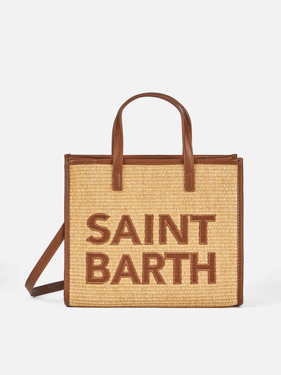 MC2 Saint Barth Midi Vivian Straw Handbag | Beige/Tan