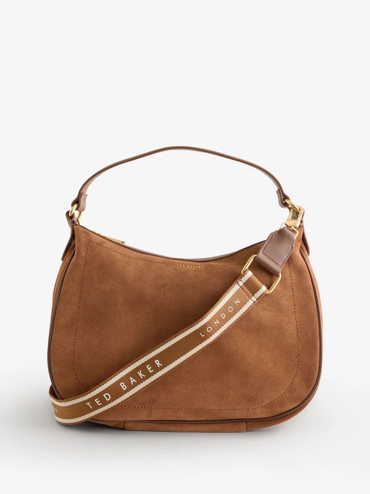 Ted Baker Samiyra Webbing Suede Hobo Bag | Brown