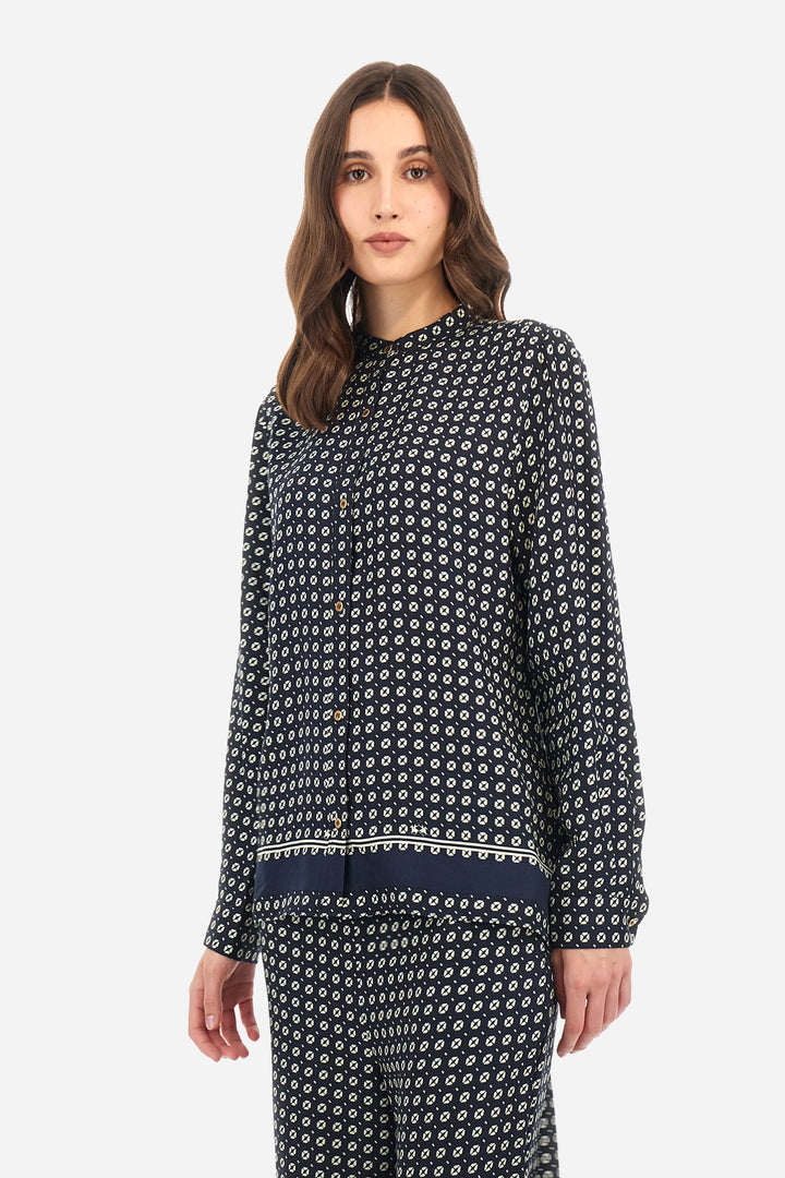 La Martina Regular Fit Viscose Shirt - Adriana | Navy