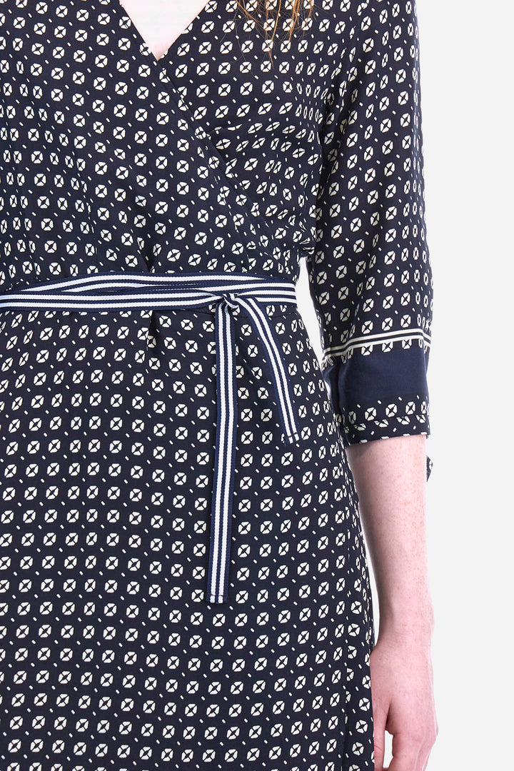 La Martina Viscose Twill Dress in Regular Fit - Aria | Navy