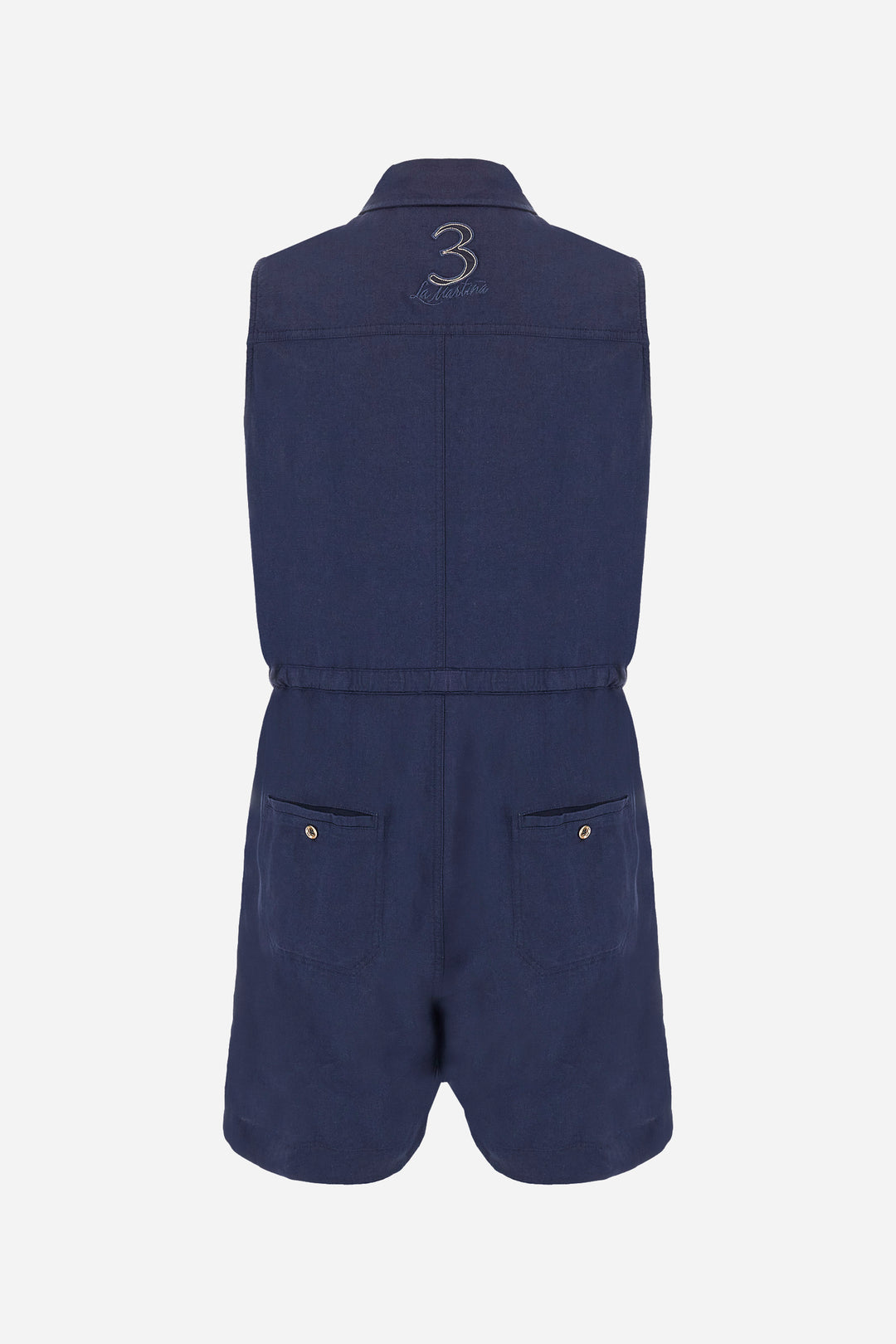 La Martina Regular Fit Sleeveless Viscose Jumpsuit - Alissa | Navy