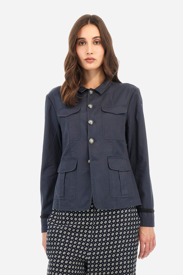 La Martina Regular-fit Cotton and Modal Jacket - Agatha | Navy