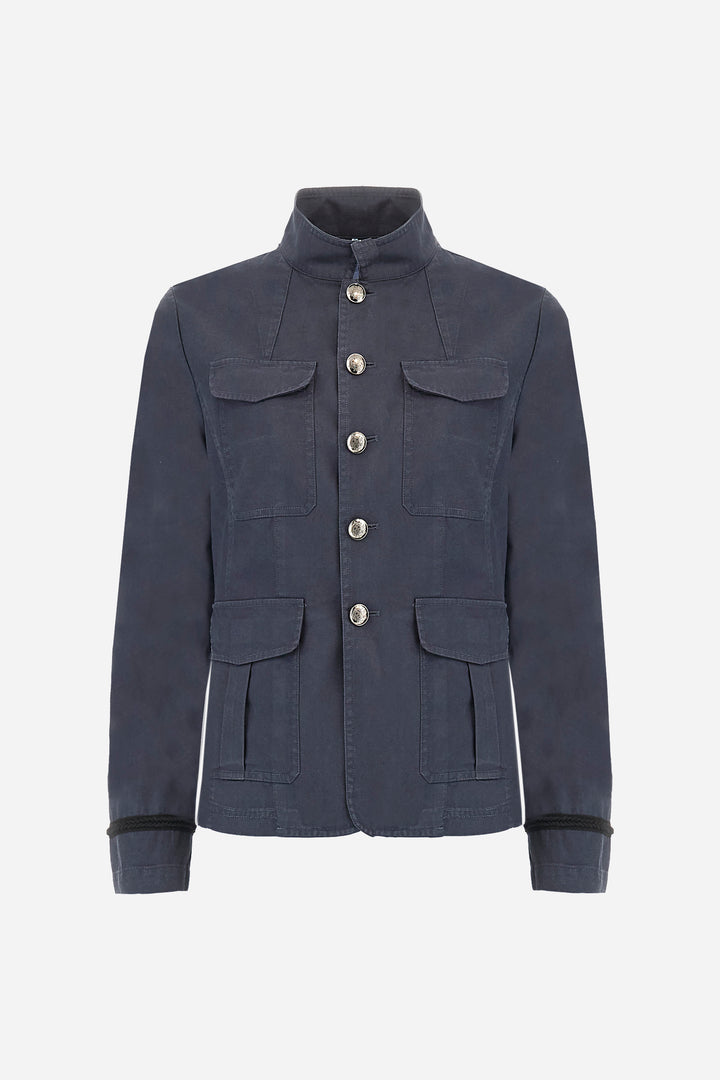 La Martina Regular-fit Cotton and Modal Jacket - Agatha | Navy