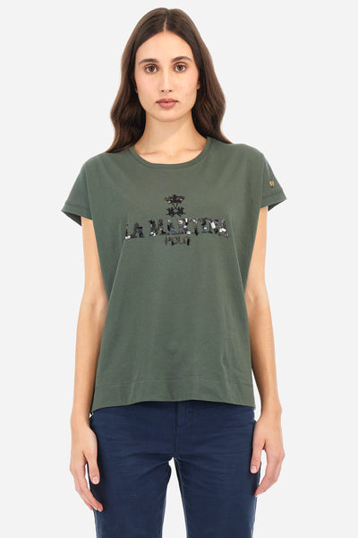 La Martina T-shirt in Jersey Cotton in Regular Fit - Adelina | Olive