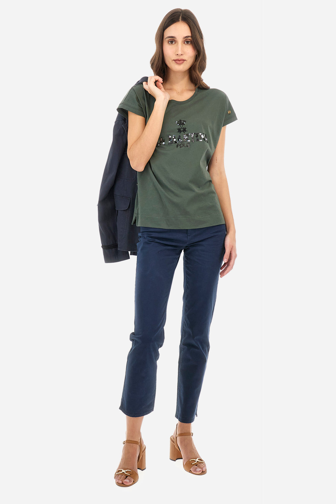 La Martina T-shirt in Jersey Cotton in Regular Fit - Adelina | Olive