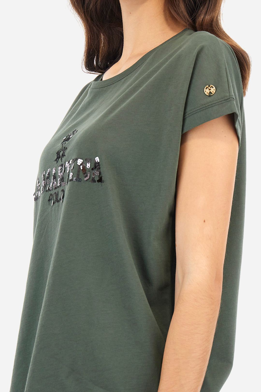 La Martina T-shirt in Jersey Cotton in Regular Fit - Adelina | Olive