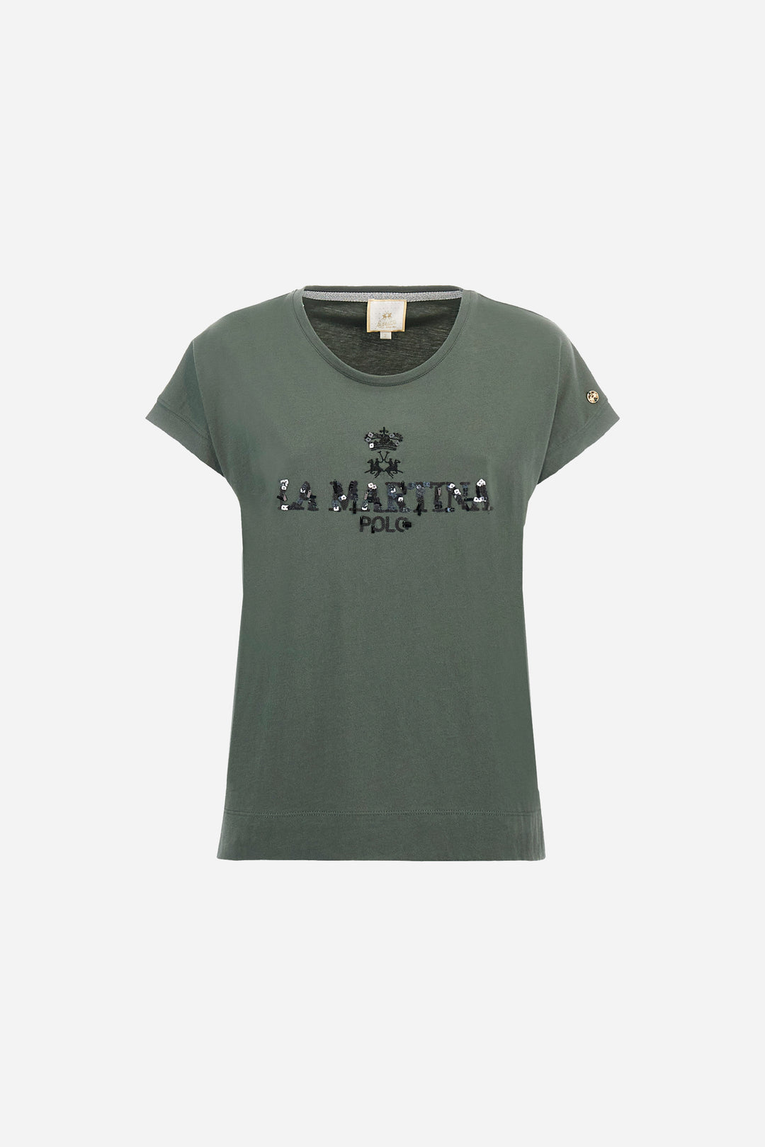 La Martina T-shirt in Jersey Cotton in Regular Fit - Adelina | Olive