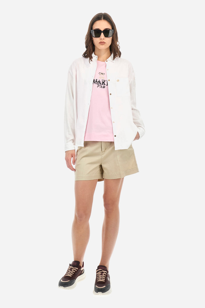 La Martina T-shirt in Jersey Cotton in Regular Fit - Adelina | Pink
