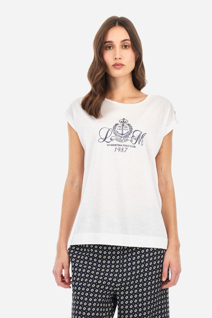 La Martina Regular Fit T-shirt in Cotton - Ada | White