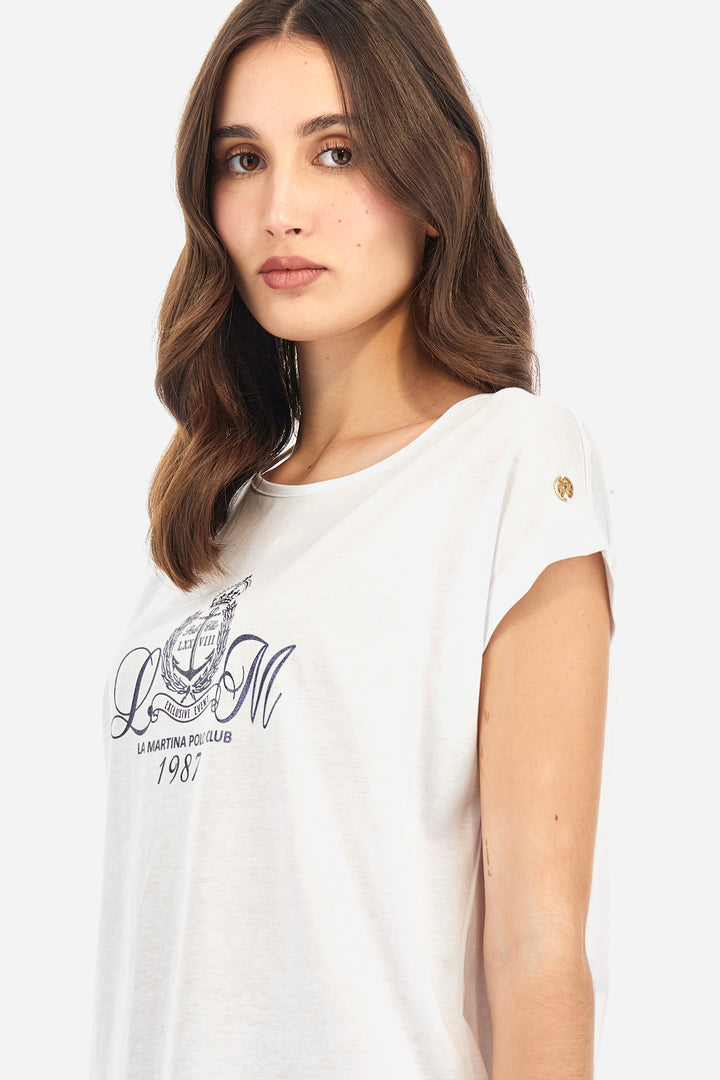 La Martina Regular Fit T-shirt in Cotton - Ada | White