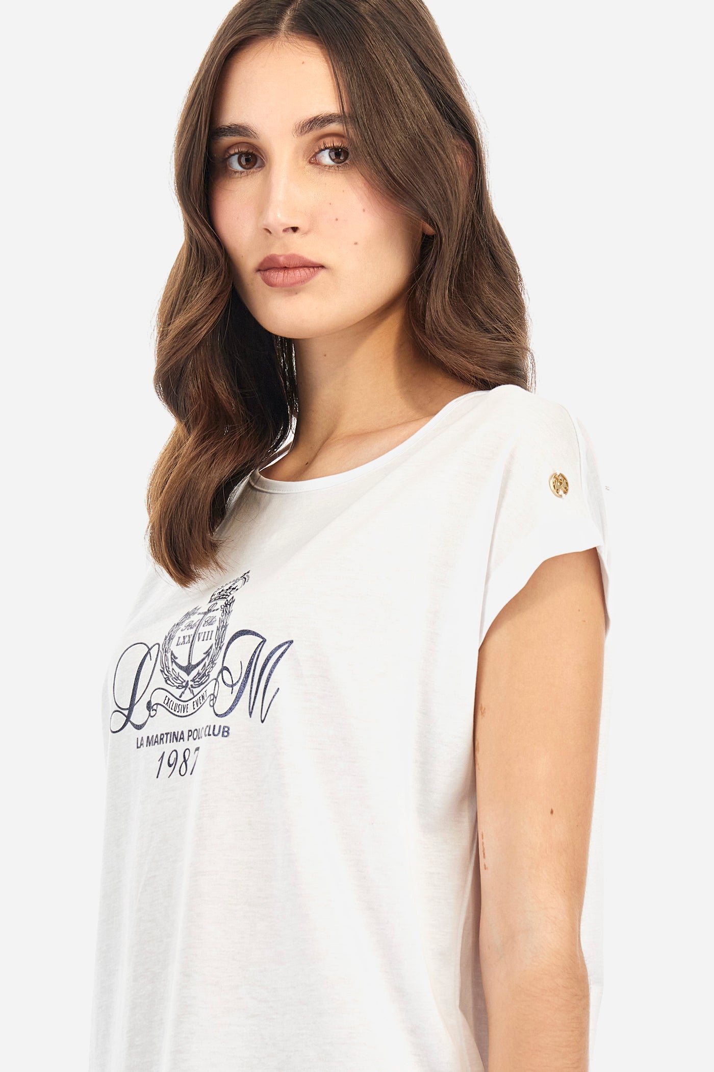 La Martina Regular Fit T-shirt in Cotton - Ada | White