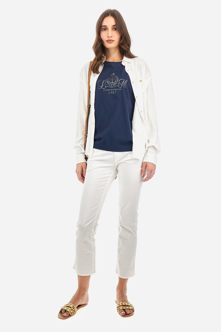 La Martina Regular Fit T-shirt in Cotton - Ada | Navy
