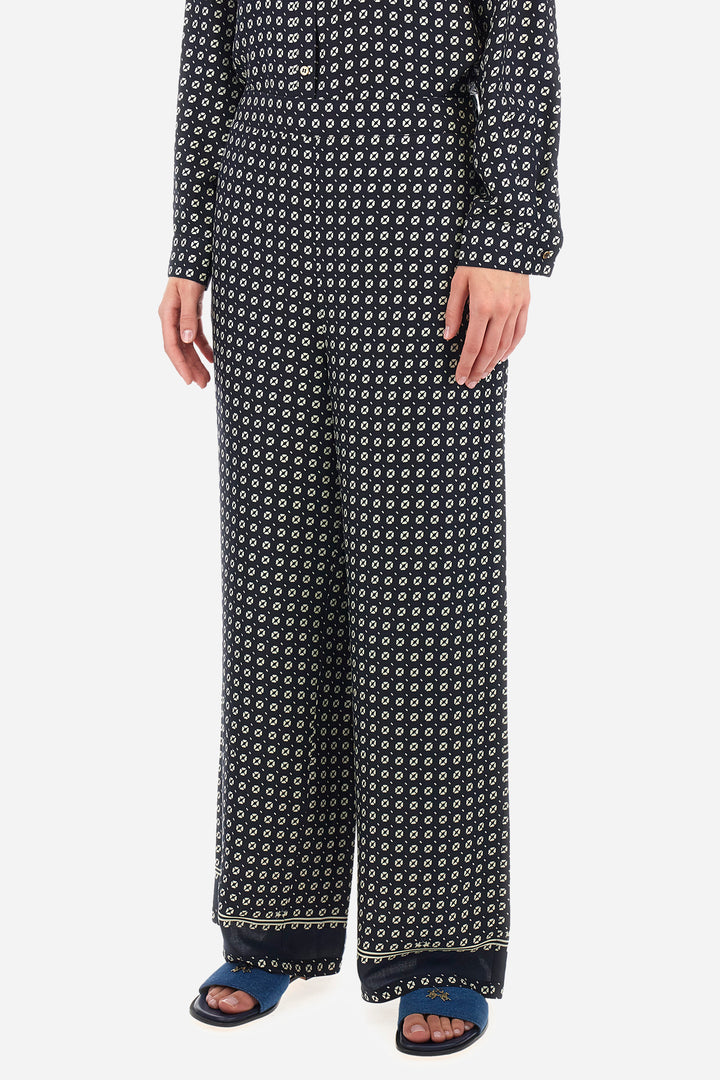 La Martina Regular-Fit Viscose Trousers - Adima | Navy