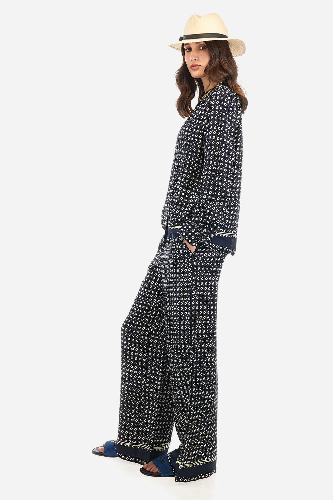 La Martina Regular-Fit Viscose Trousers - Adima | Navy
