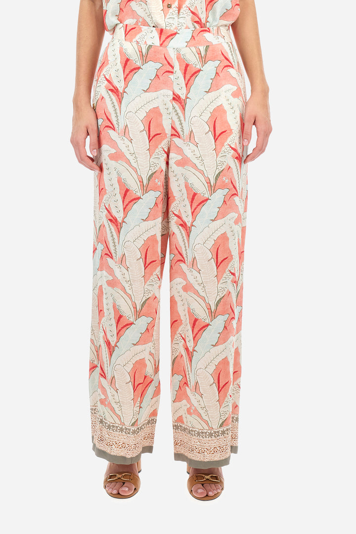 La Martina Regular fit Trousers in Viscose - Adelia | Spiced Coral