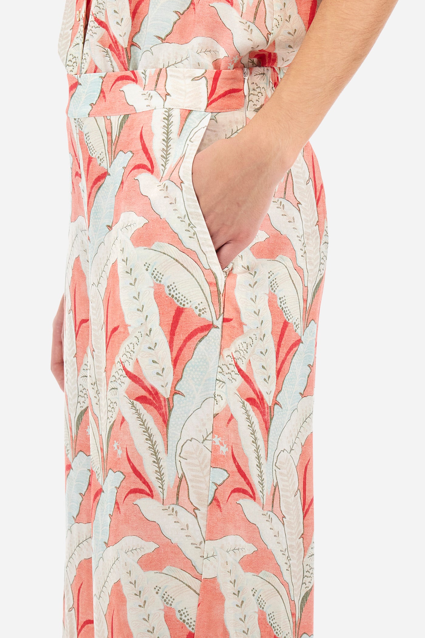 La Martina Regular fit Trousers in Viscose - Adelia | Spiced Coral