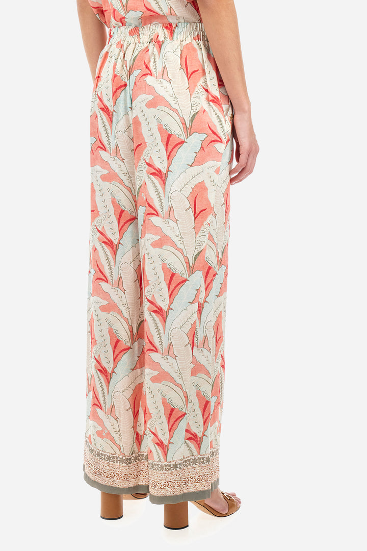 La Martina Regular fit Trousers in Viscose - Adelia | Spiced Coral