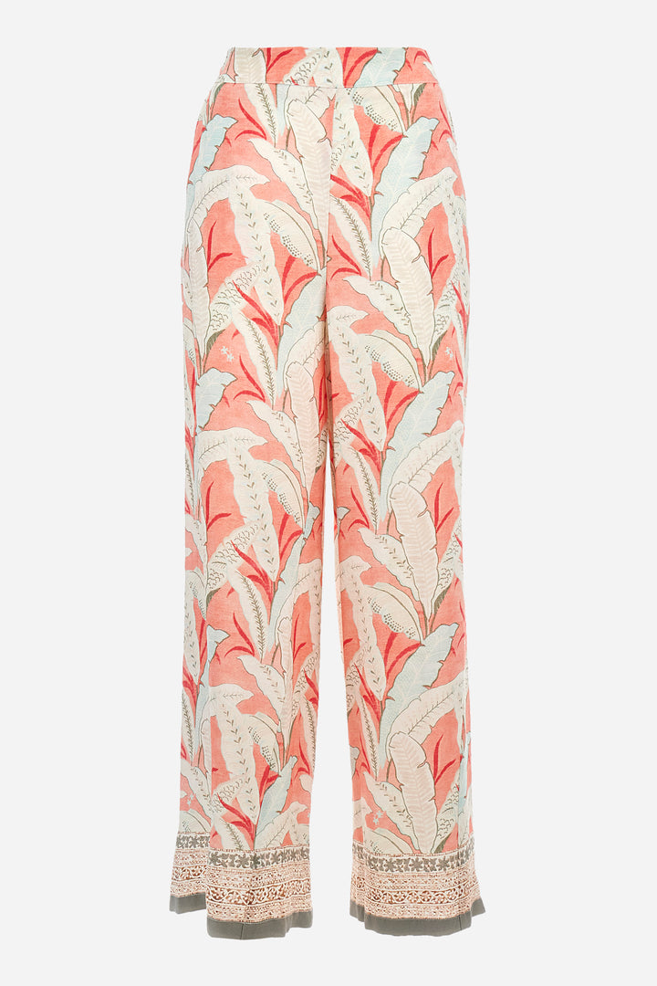 La Martina Regular fit Trousers in Viscose - Adelia | Spiced Coral