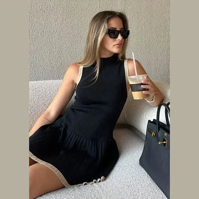 Never Needy Elegant Sleeveless Dress | Black